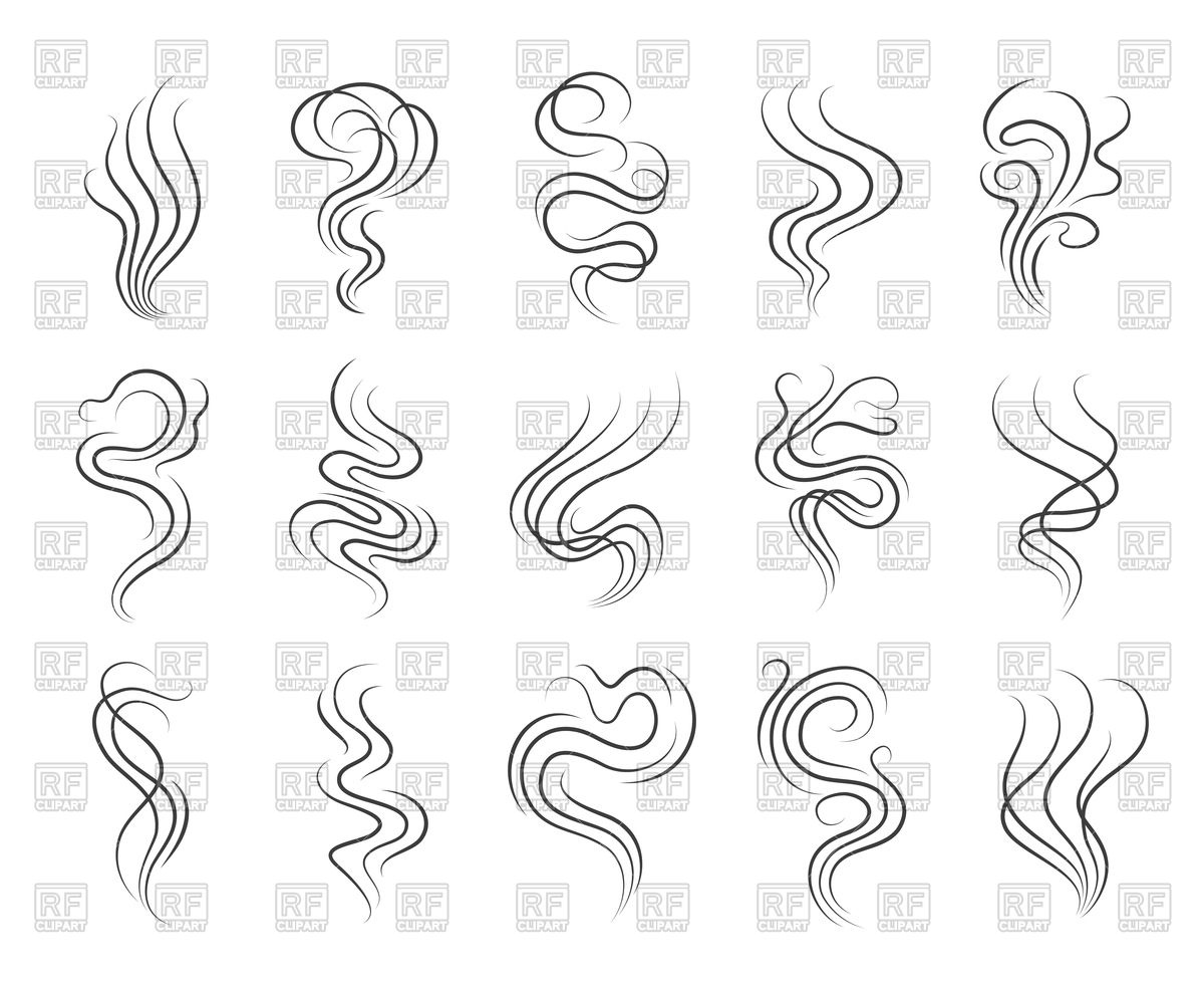 1200x982 Smoke Smell Line Icons Vector Image Of Icons And Emblems