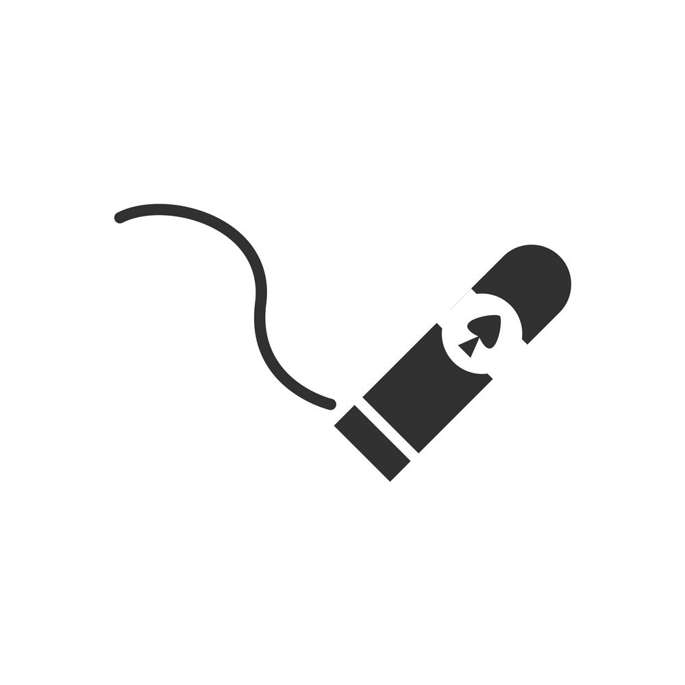 1000x1000 Black Icon On White Background Cigar And Smoke Vector
