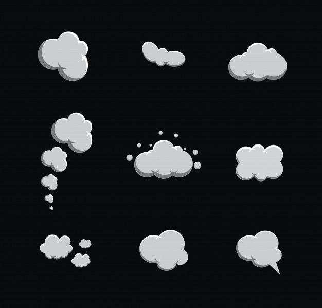 626x599 Vector Smoke Gray On Black Background Stock Free Brushes