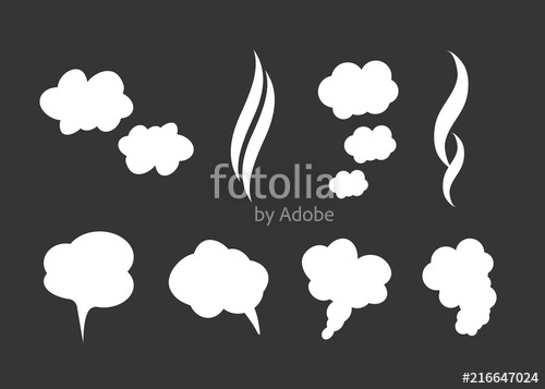 500x357 Smoke Vector Clouds Fog And Steam Cartoon Vector Illustration
