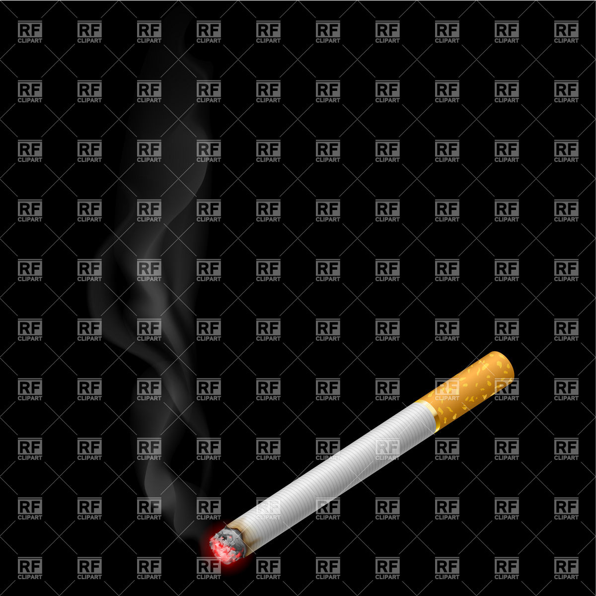 1200x1200 Burning Cigarette And Smoke Vector Image Of Healthcare, Medical