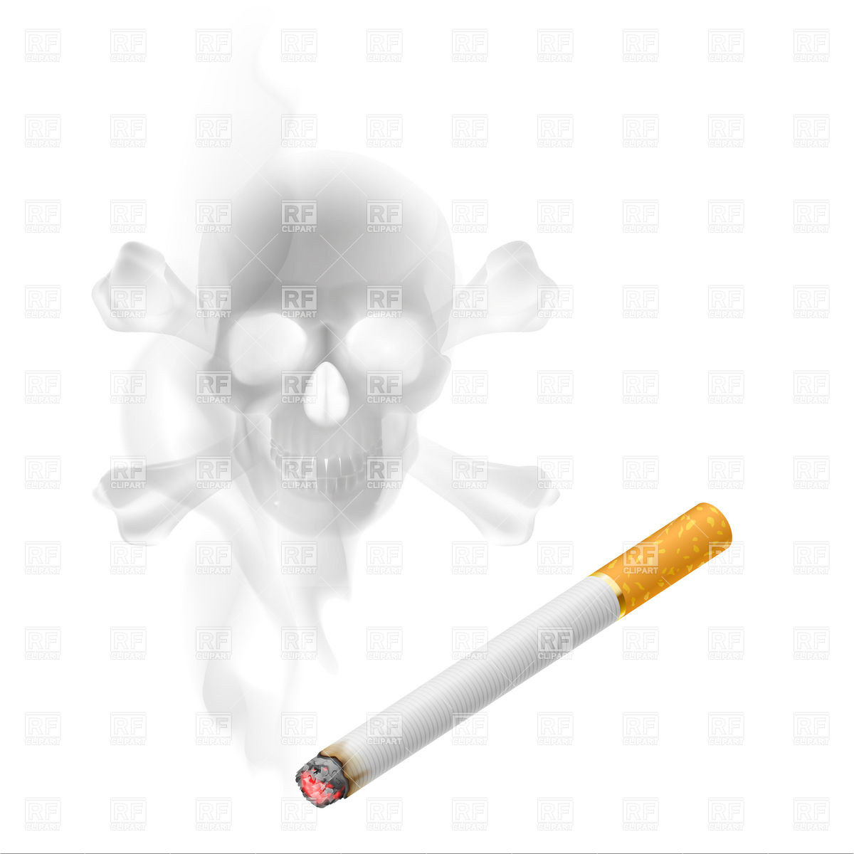 Cigarette And Skull Of Smoke Vector Image Of Healthcare, Medical 1200x1200 Cigarette And Skull Of Smoke Vector Image Of Healthcare, Medical