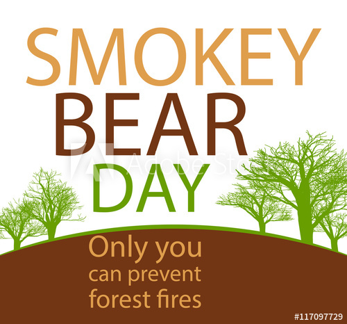 Smokey Bear Day Holiday Poster 500x466 Smokey Bear Day Holiday Poster