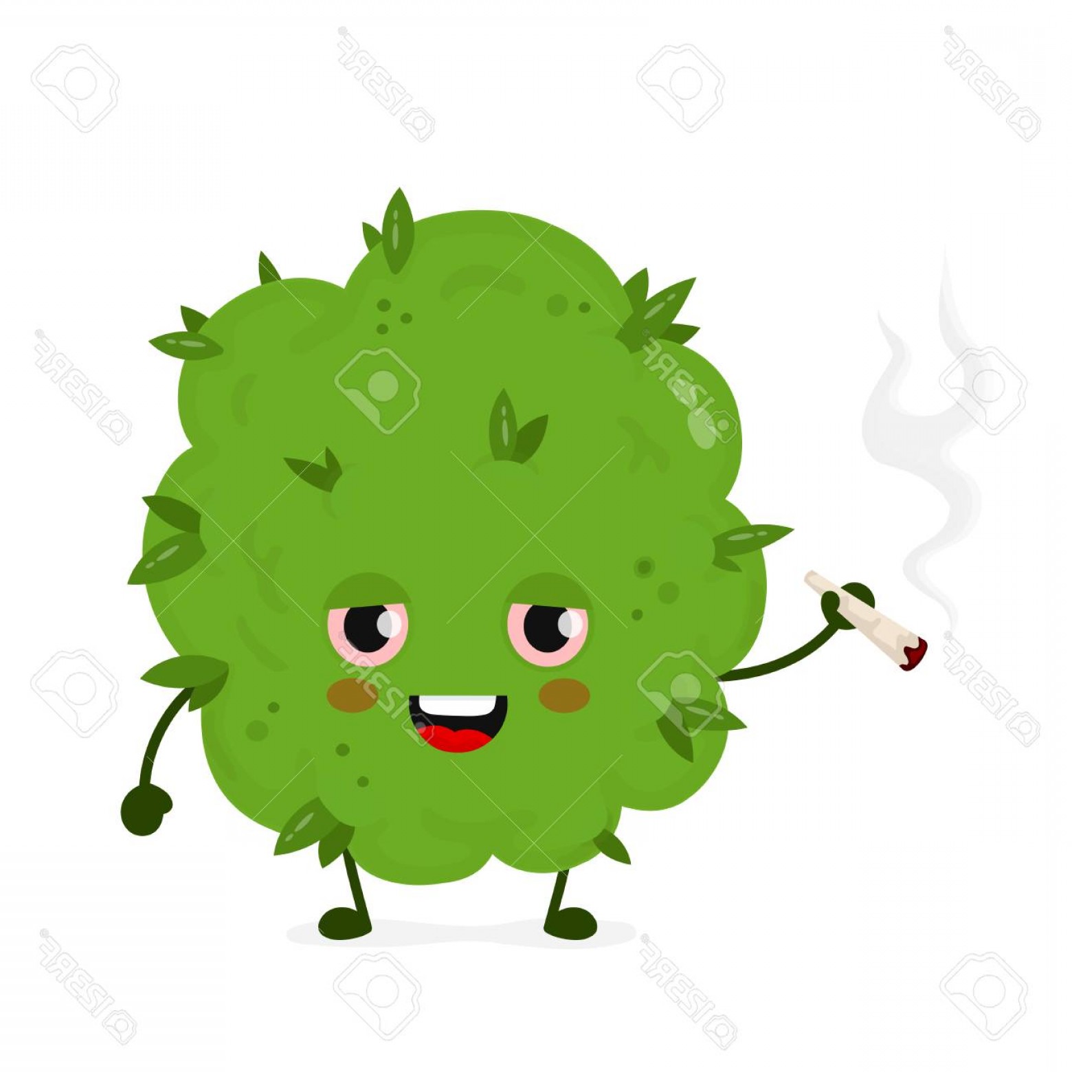 1560x1560 Photostock Vector Cute Funny Smiling Happy Marijuana Weed Bud