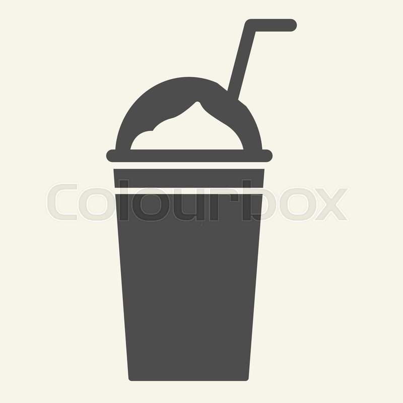 800x800 Milkshake Solid Icon Smoothie Vector Stock Vector Colourbox