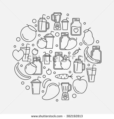 450x470 Smoothie Vector Round Illustration