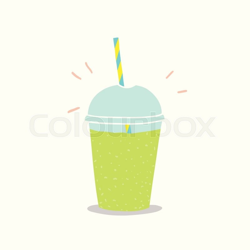 800x800 Cup To Go With Green Smoothie Vector Stock Vector Colourbox