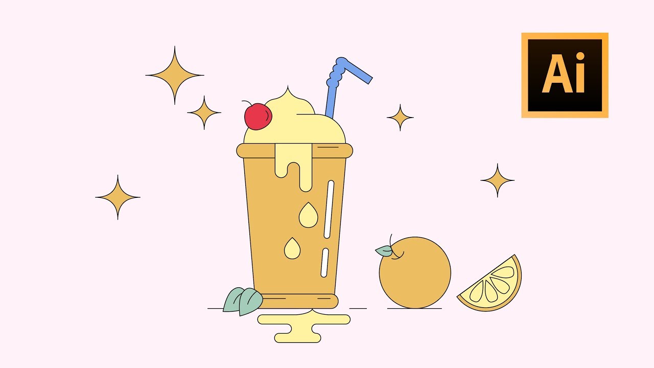 1280x720 How To Create Fresh Smoothie Vector Illustration Adobe