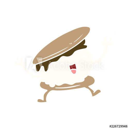 500x500 Smore Flat Color Style Cartoon