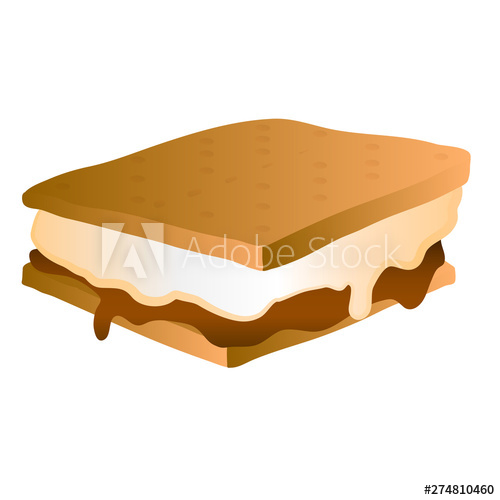S'mores Smores Vector Icon Illustration Graphic 500x500 S'mores Smores Vector Icon Illustration Graphic