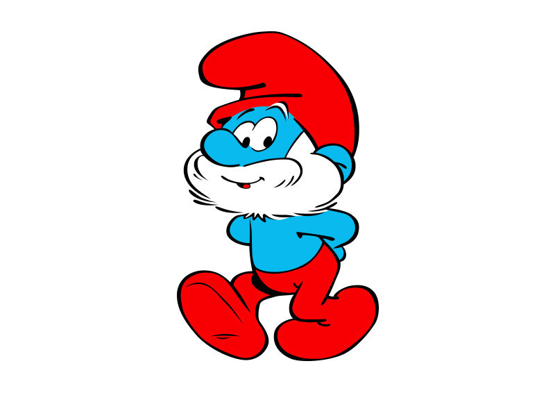 800x566 Papa Smurf Vector