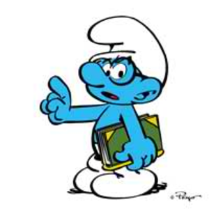 300x300 Brainy Smurf Free Images