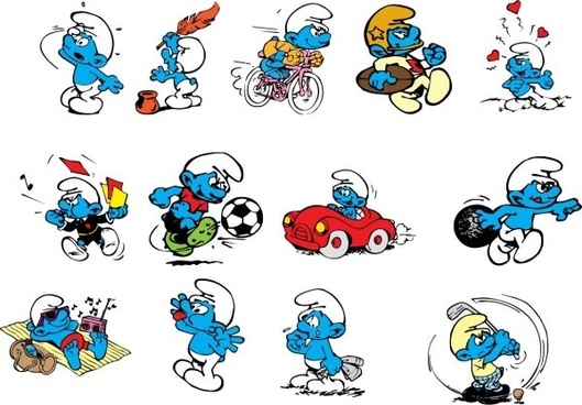 529x368 Smurfs Vector Free Vector Download