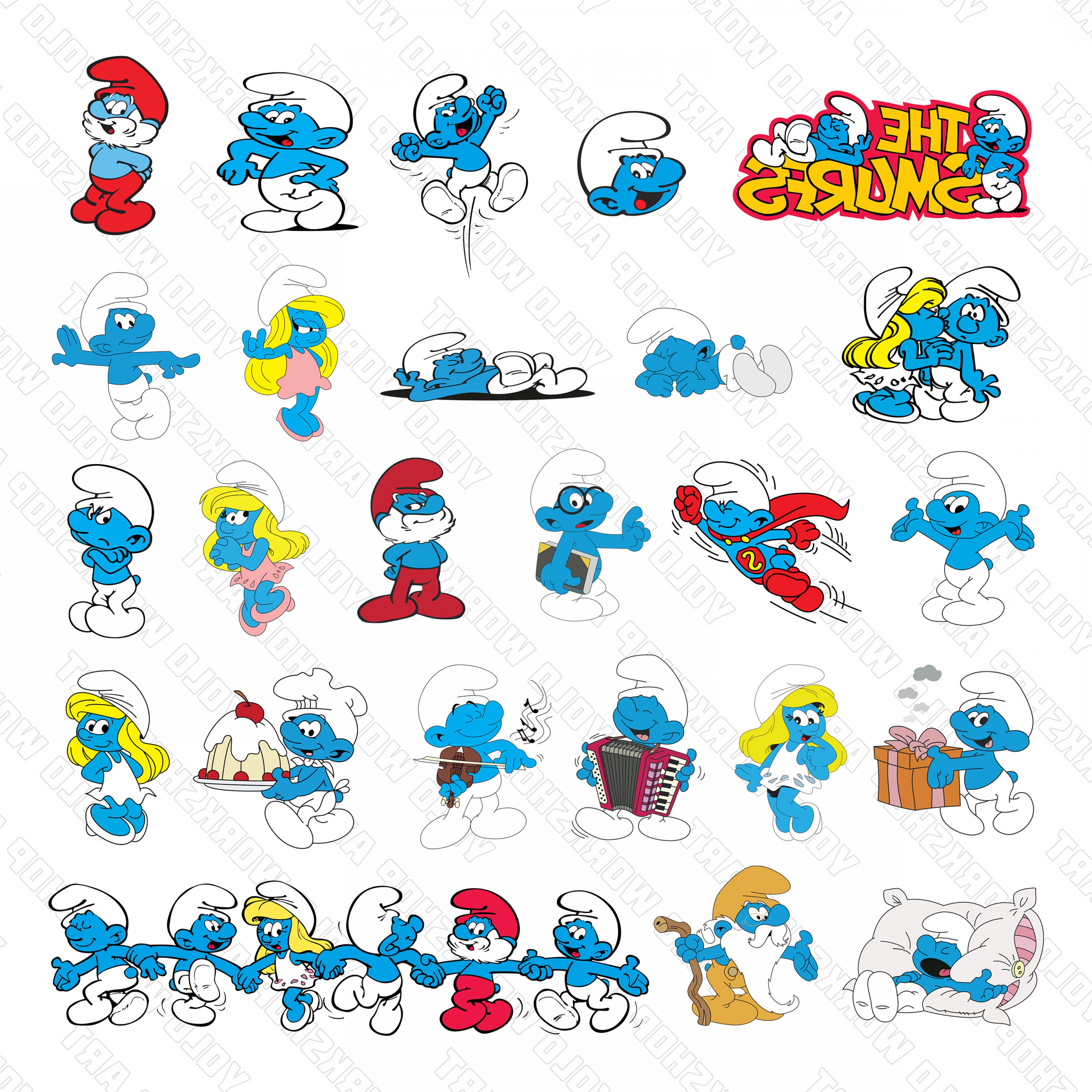 Smurf Vector At Vectorified.com 