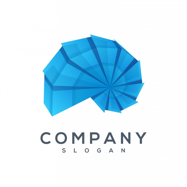 640x640 Snail Origami Style Logo Vector Template For Free Download