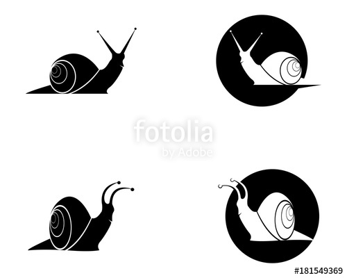 500x400 Snail Logo Template Vector Icon Illustration Design Stock Image