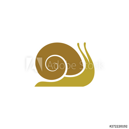 500x500 Snail Logo Vector Illustration