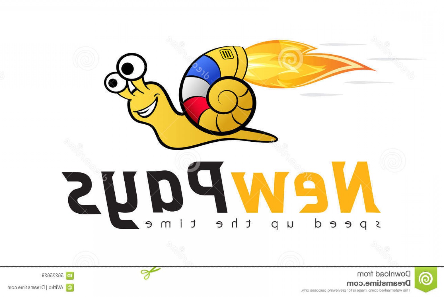 1560x1044 Stock Illustration Logo Template Turbo Snail Logistics Speed