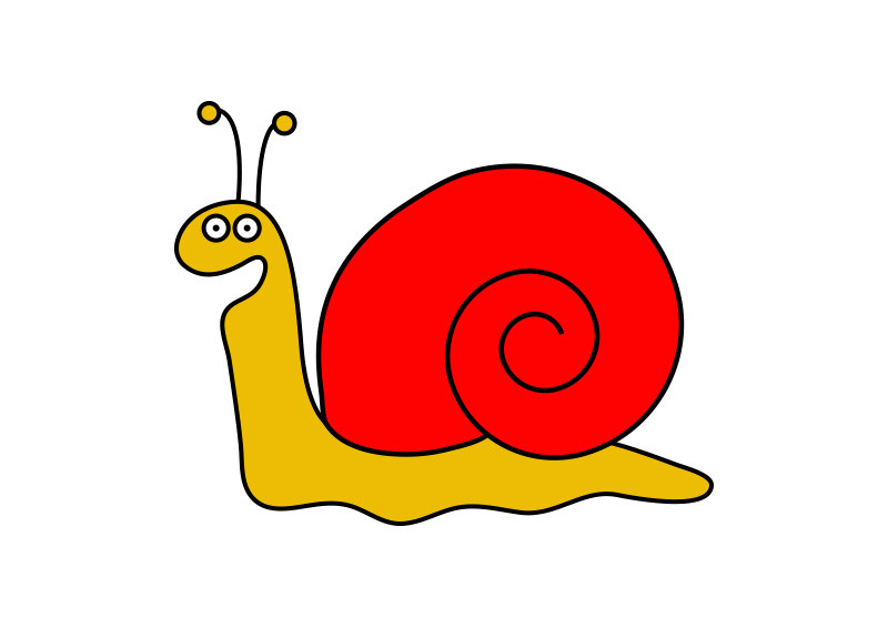 800x566 Snail Vector Cartoon Character