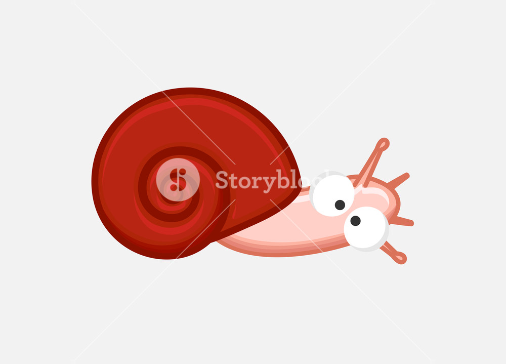 1000x719 Funny Snail Vector Illustration Royalty Free Stock Image