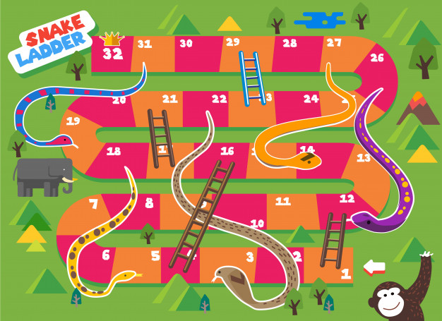 Snake And Ladder Vector at Vectorified.com | Collection of Snake And ...