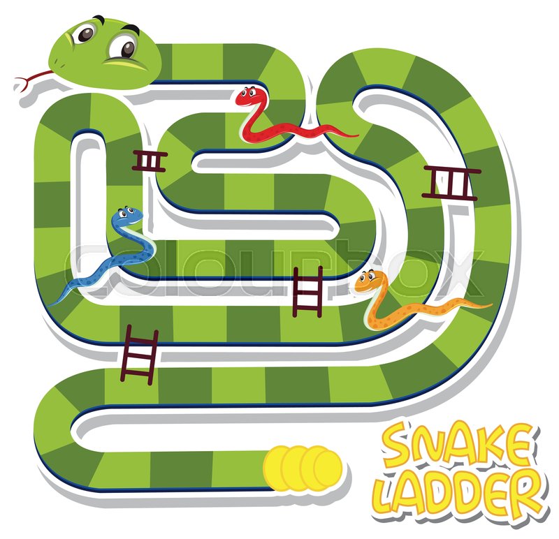 800x772 Snake Ladder Game Template Stock Vector Colourbox