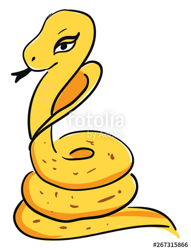 382x500 Snake With Beautiful Eyes Vector Or Color Illustration Stock