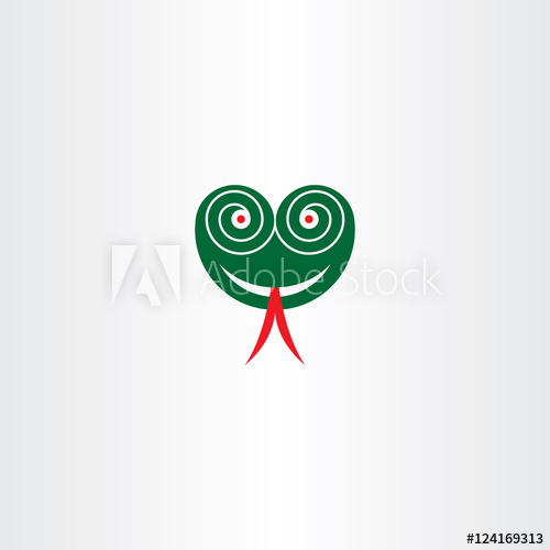 500x500 Scary Snake Head With Hypnotized Eyes Vector Icon