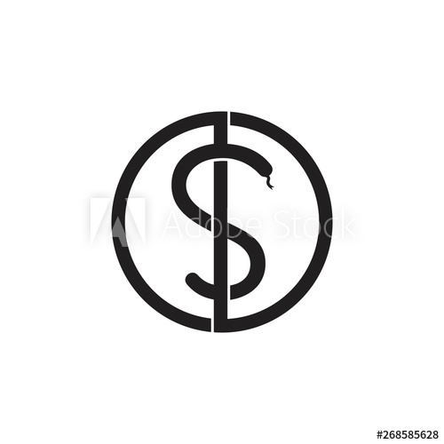 Letter S Snake Line Art Logo Vector 500x500 Letter S Snake Line Art Logo Vector