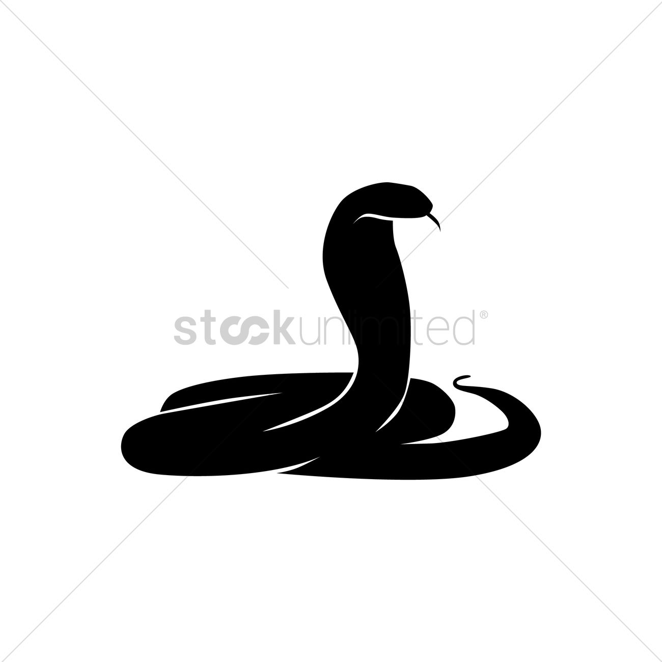 1300x1300 Silhouette Of A Snake Vector Image