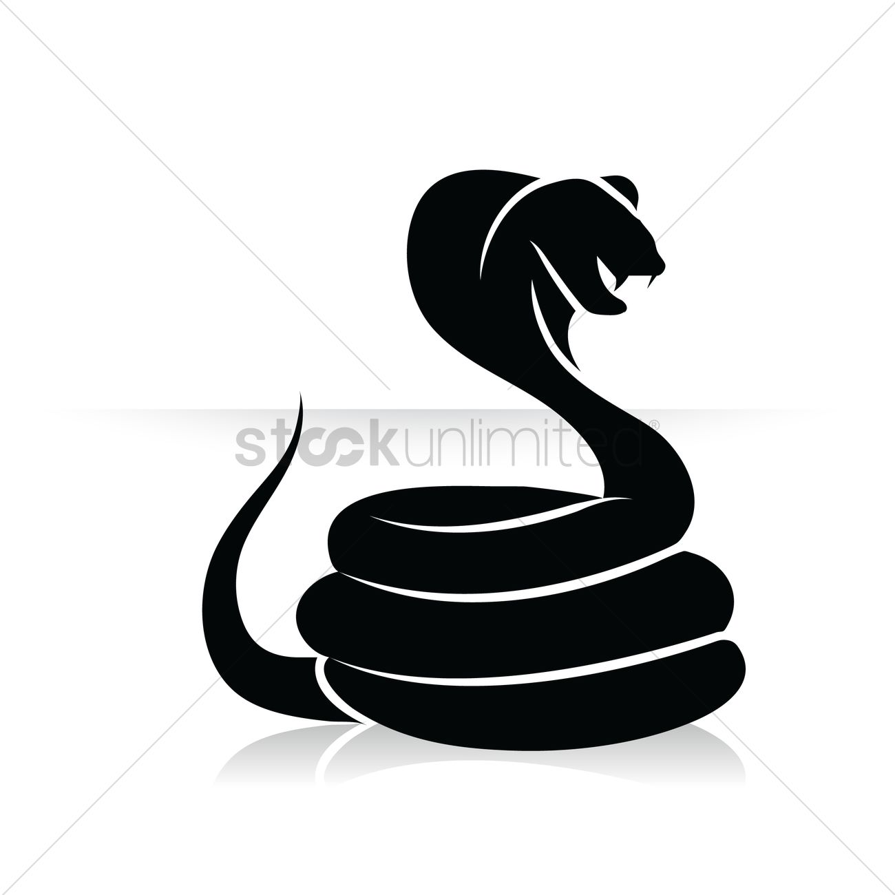 1300x1300 Silhouette Of Snake Vector Image