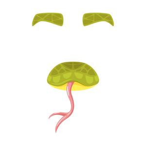 300x300 Vector Cartoon Style Cute Animal Snake Face Element Or Carnival