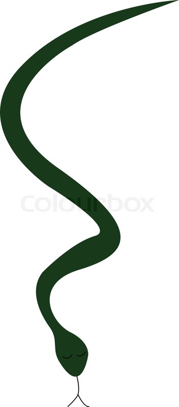 352x800 A Poisonous Green Color Snake Is Stock Vector Colourbox