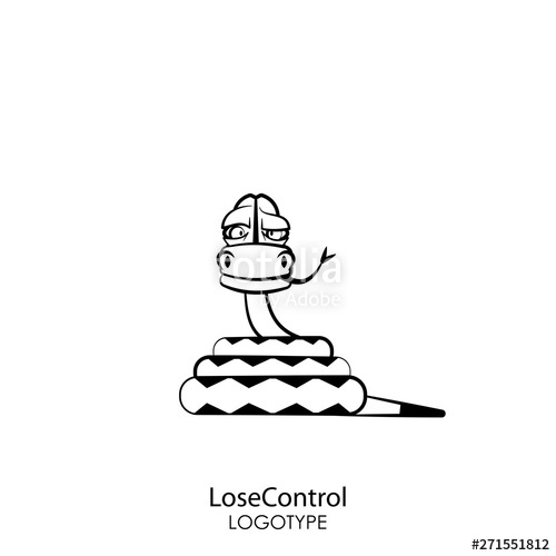 500x500 Cartoon Reptile Character A Funny, Cool Snake Relaxes With His