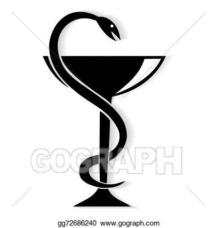 450x470 Vector Art Pharmacy Symbol Medical Snake And Cup Clipart Drawing