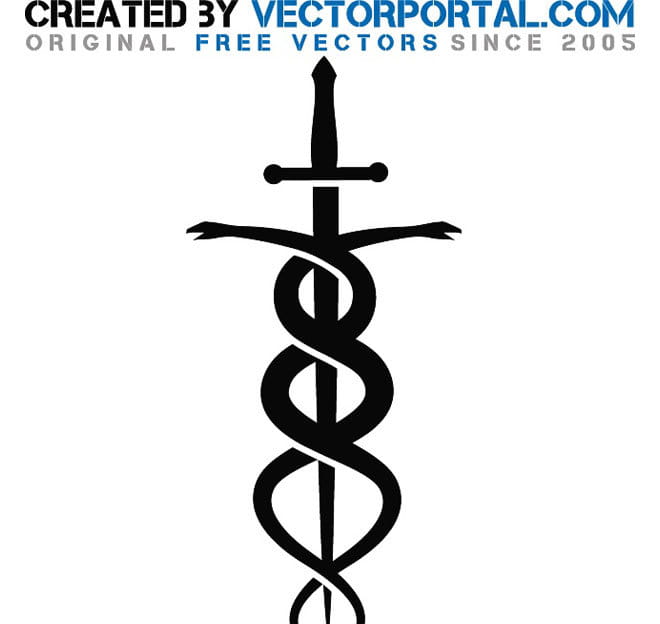 660x624 Sword And Snake Vector Art Free Graphics Uihere