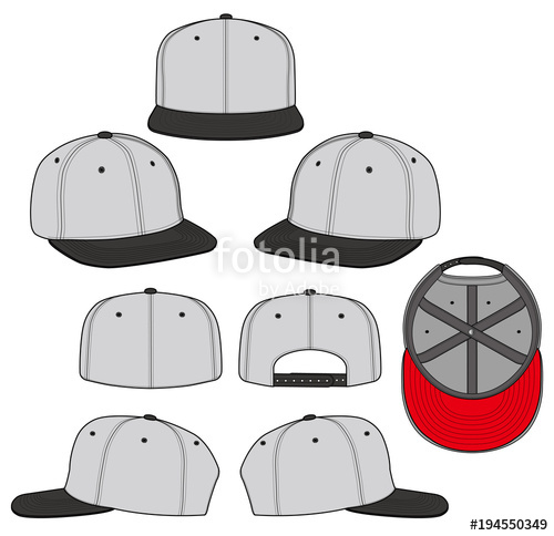 Snapback Fashion Flat Technical Drawing Template Stock Image 500x484 Snapback Fashion Flat Technical Drawing Template Stock Image