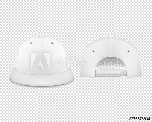 Vector Realistic Render White Blank Baseball Snapback Cap Icon 500x400 Vector Realistic Render White Blank Baseball Snapback Cap Icon