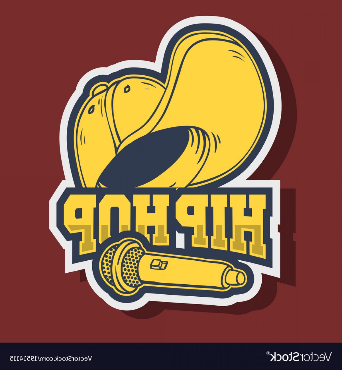 Hip Hop Sticker Design With Baseball Hat Snapback Vector Catchsplace 1200x1296 Hip Hop Sticker Design With Baseball Hat Snapback Vector Catchsplace