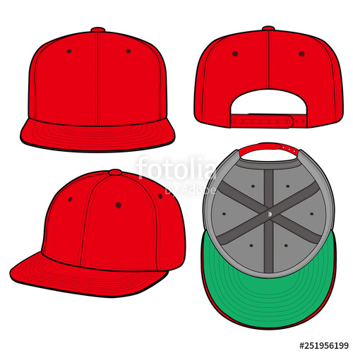 Snapback Cap Fashion Flat Vector Mockup Design Stock Image 500x500 Snapback Cap Fashion Flat Vector Mockup Design Stock Image