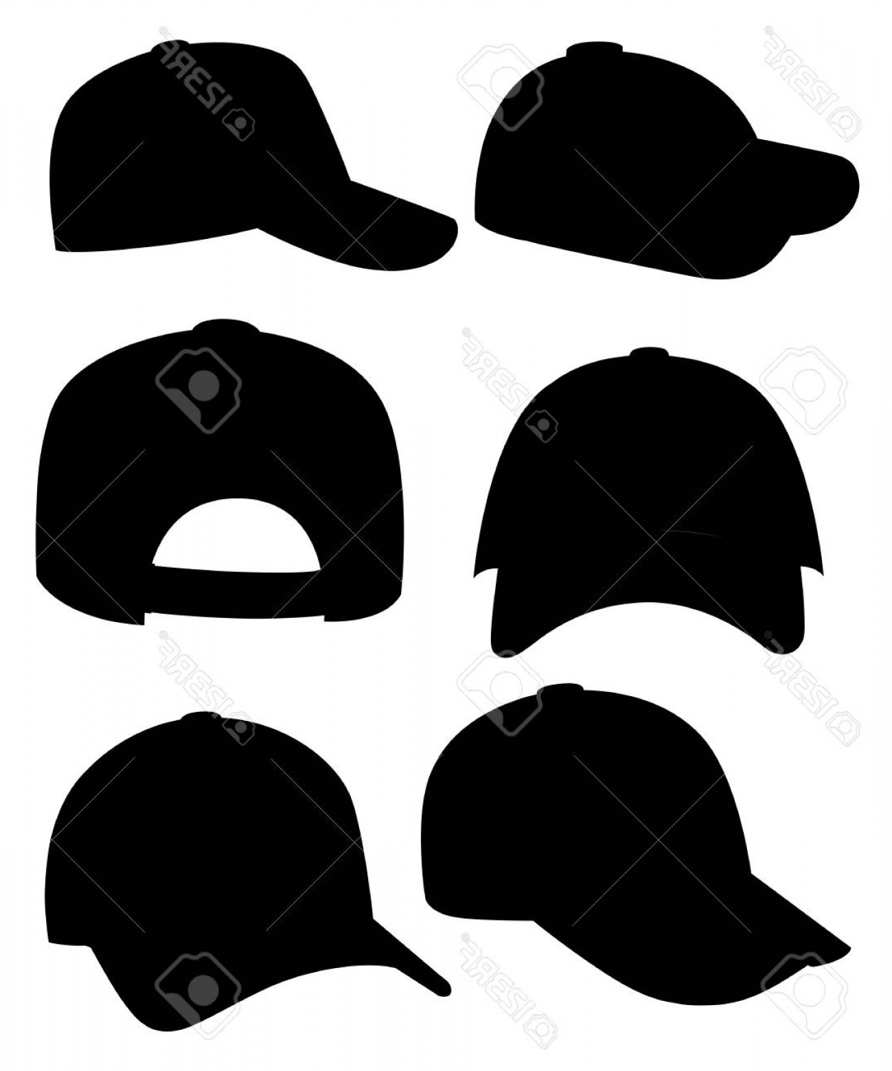 Panel Baseball Hat Vector Black Catamart 1299x1560 Panel Baseball Hat Vector Black Catamart