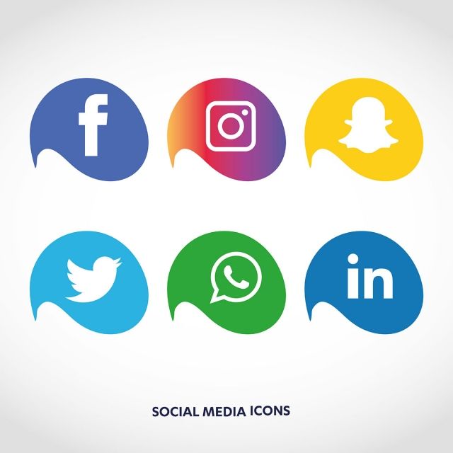 640x640 Social Media Icons Set Logo Vector Illustrator, Social, Media