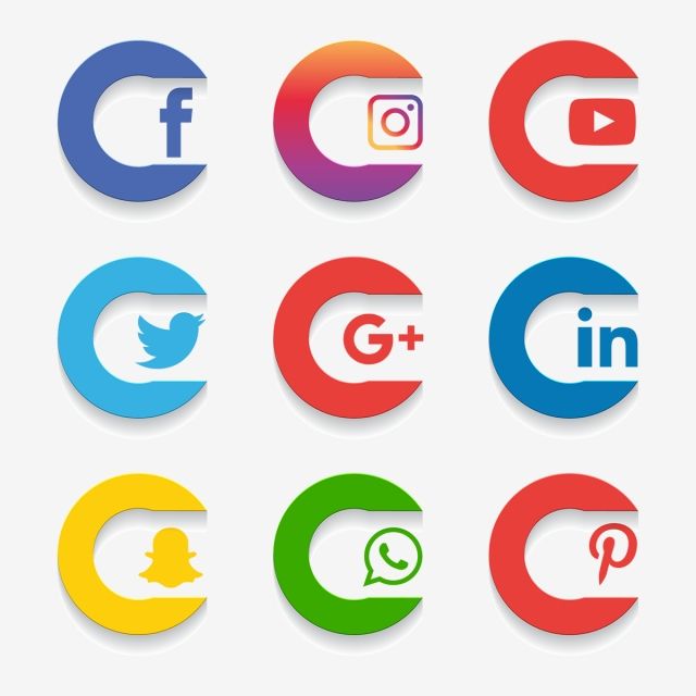 Social Media Icons Set Logo Vector Illustrator, Social, Media 640x640 Social Media Icons Set Logo Vector Illustrator, Social, Media