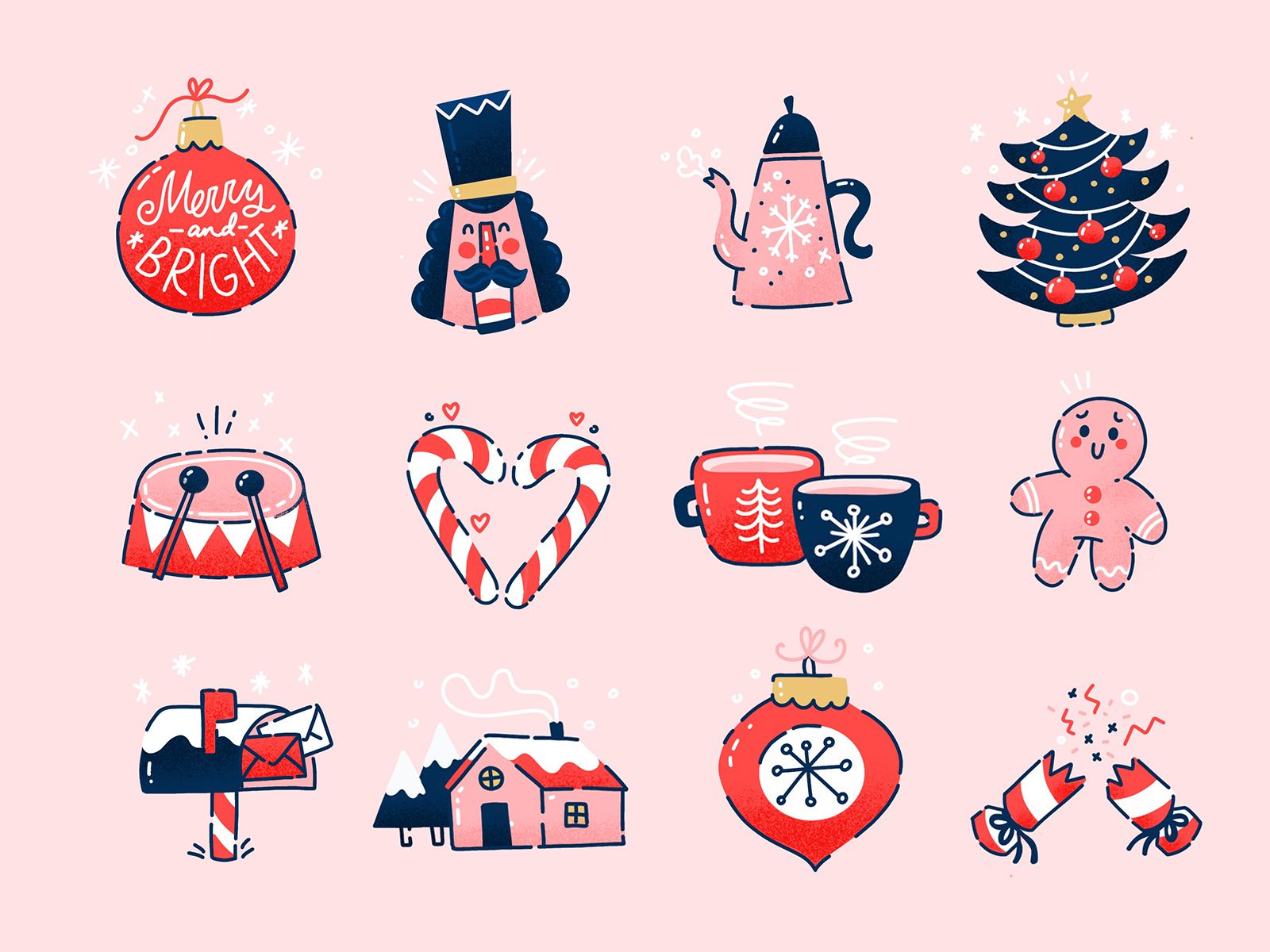 1600x1200 Christmas Sticker Pack For Snapchat Illustration Inspiration