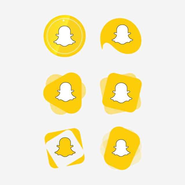 640x640 Snapchat Snap Chat Icon Logo Collection Set Social Media Vector