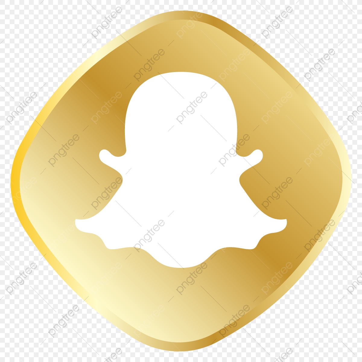 1200x1200 Golden Snapchat Icon, Royal, Golden, Icon Set Png And Vector