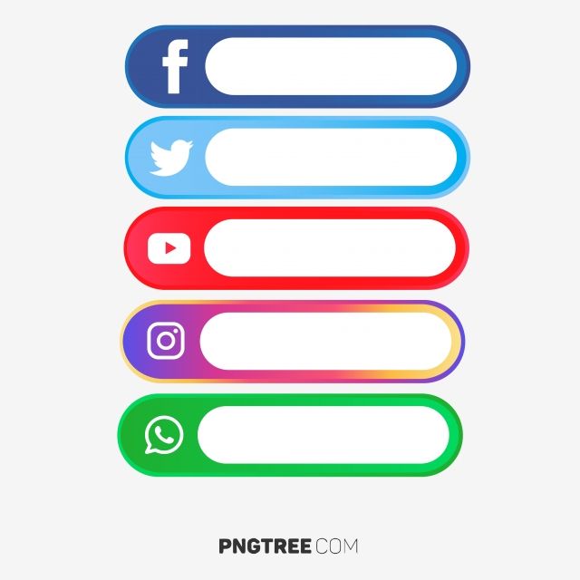 640x640 Social Media Multi Following Label, Social Media Icons, Social