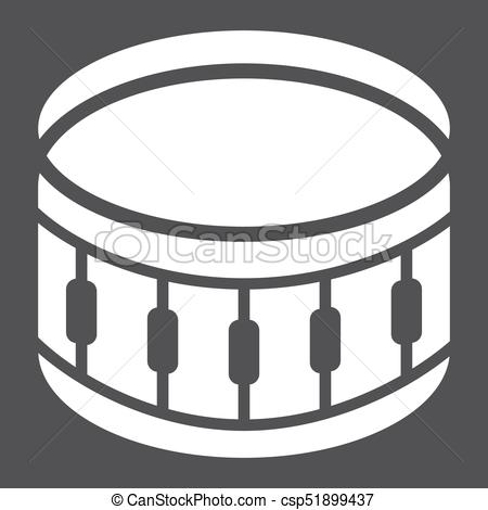450x470 Snare Drum Glyph Icon, Music And Instrument, Beat Sign Vector