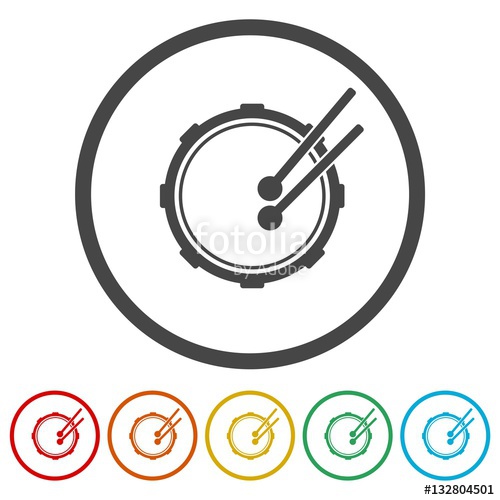500x500 Drum Music Instrument Icon, Snare Drum Icon Stock Image