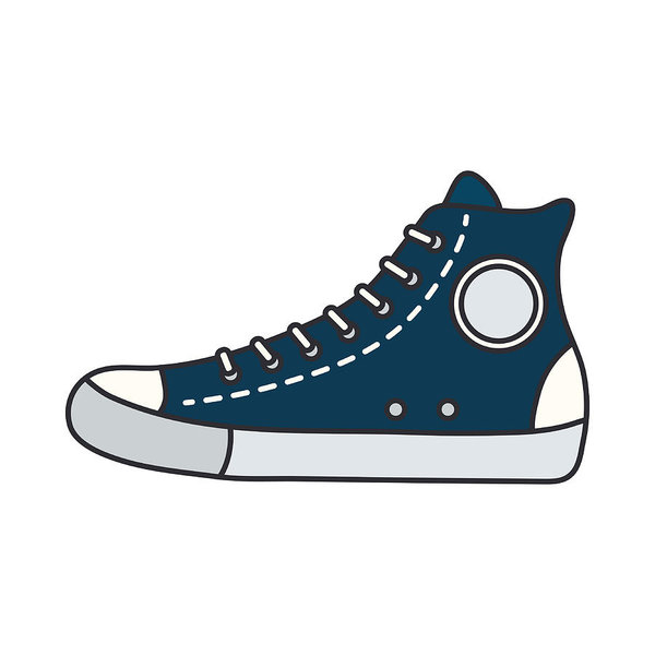 Retro Travel Shoe Sneaker Vector Line Color Icon Summer Travel 600x600 Retro Travel Shoe Sneaker Vector Line Color Icon Summer Travel